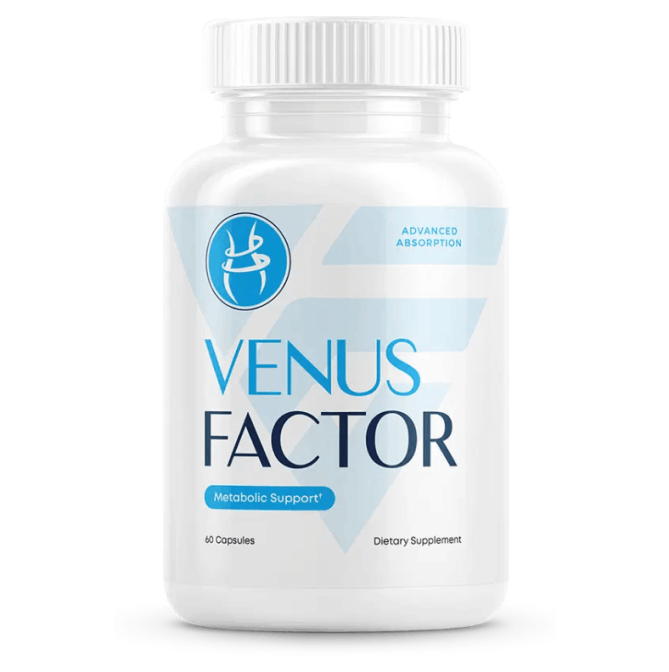 Venus Factor supplement bottle with natural ingredients for women weight loss